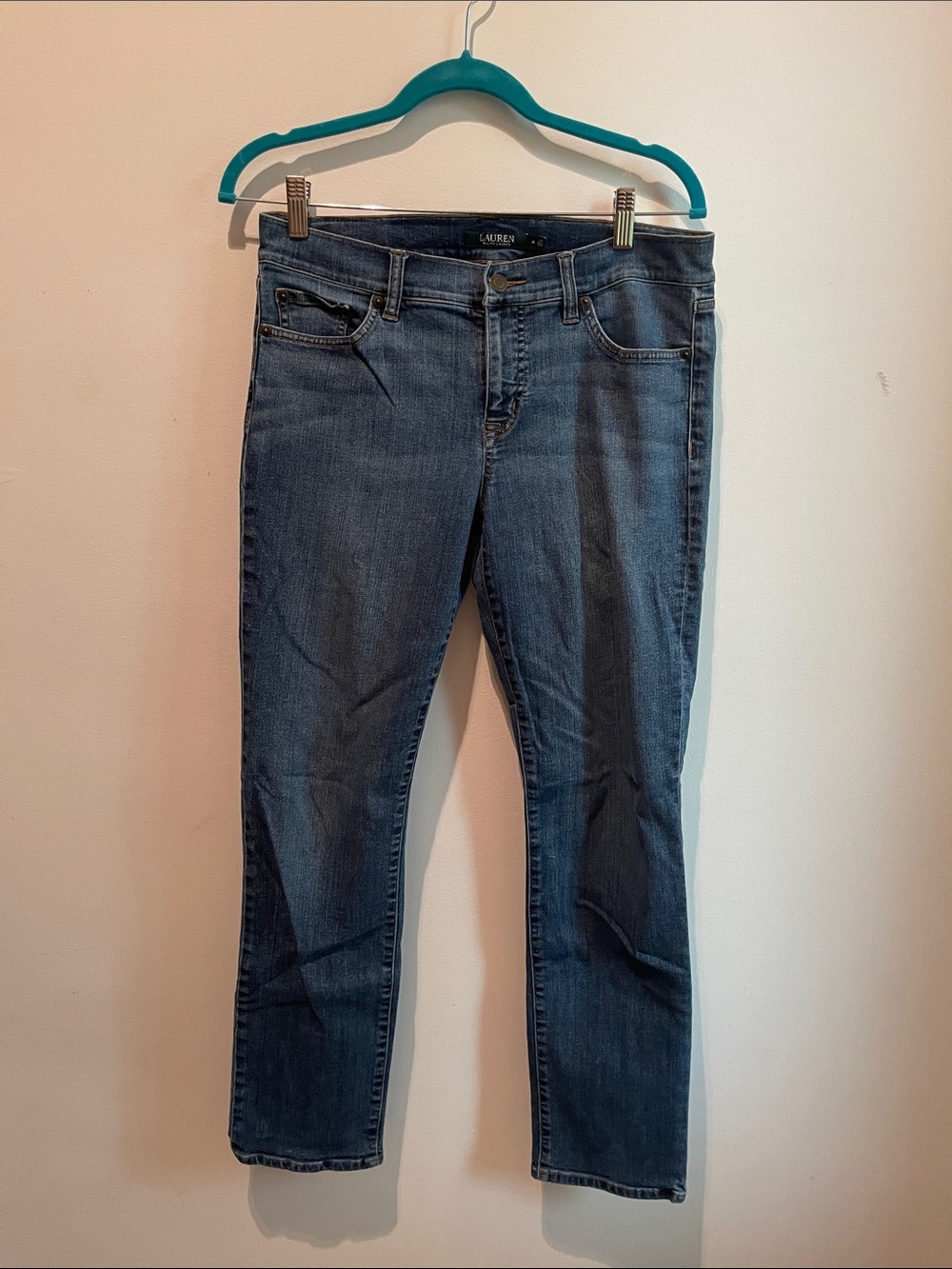 Lauren Ralph Lauren Women's Skinny Jeans in Medium Blue Denim